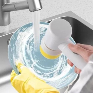 Escova Eletrica de Limpeza 5 em 1 Sem Fio Limpador Multiuso Portátil Pratico Para Cozinha Banheiro em Oferta na Shopee