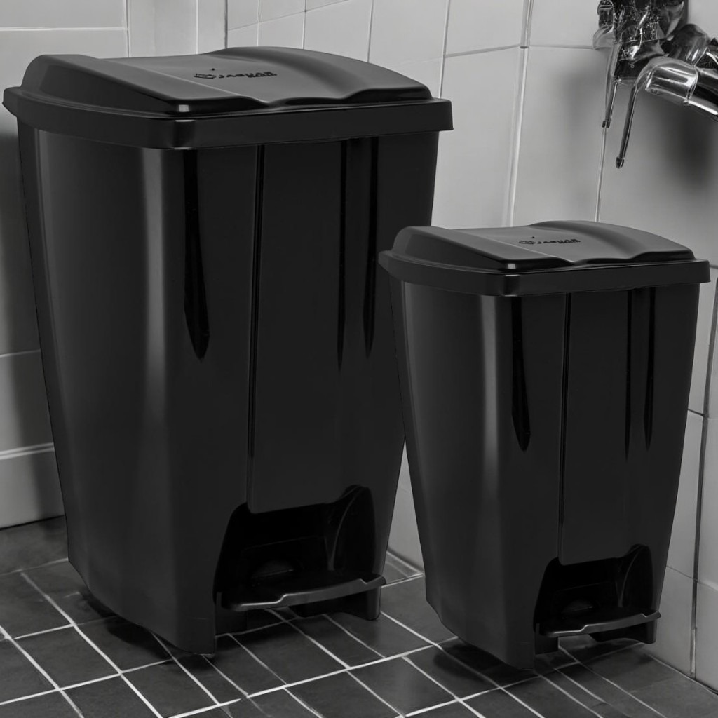 Kit 2 Lixeiras com Pedal e Tampa para Banheiro Cozinha 20 Litros 7 Litros em Plástico Resistente Multiuso em Oferta na Shopee