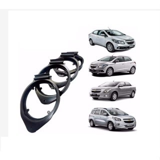 Kit 4 Aro Moldura Suporte Alto falante Som Automotivo Porta Carro Onix/Cobalt/Prisma/Spin