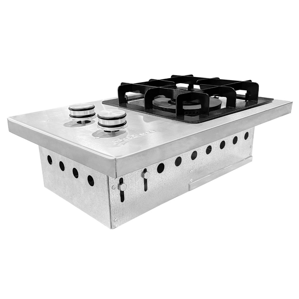 Cooktop Fogão Industrial Gás Alvenaria 1 Boca Chapa Aço Inox