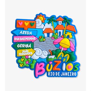 Ímã de Búzios RJ Placa Paisagem Casas – Ímã de Geladeira Emborrachado em Oferta na Shopee