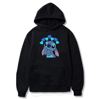 Moletom Fofo Stitch Feminino Casaco Feminino Fofo Com Bolso e Goro em Oferta na Shopee