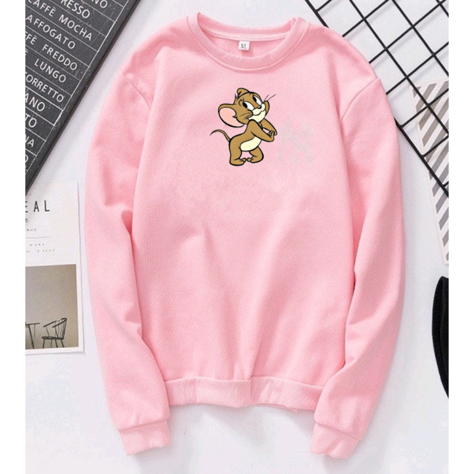 Moletom Feminino Jery Moletom Gola Careca Feminino Casaco fofo Feminino em Oferta na Shopee