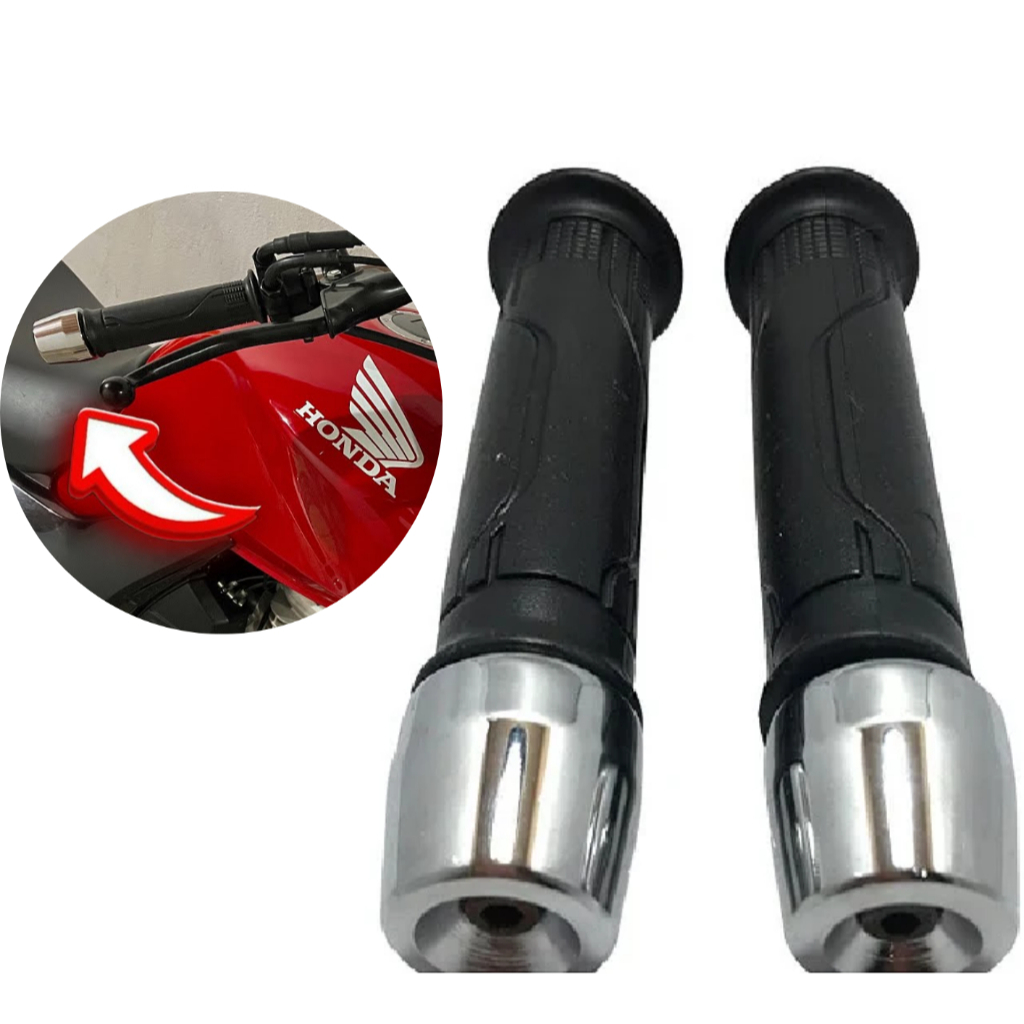 Kit Pesinho Peso Pcx Cromado + Par De Manopla Cargo C/ Roldana Cg Fan Start Titan 125/150/160 em Oferta na Shopee