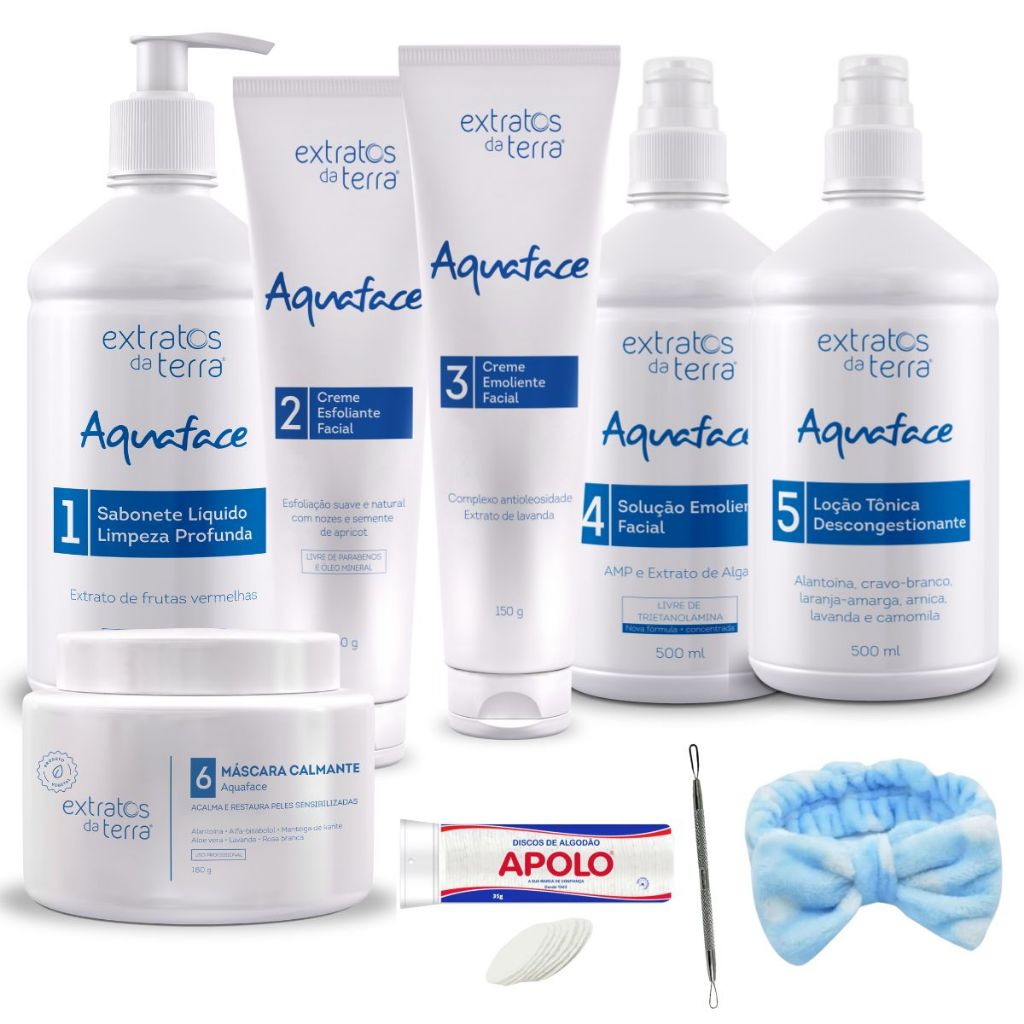 Kit Limpeza De Pele Profunda Completo Extratos Da Terra