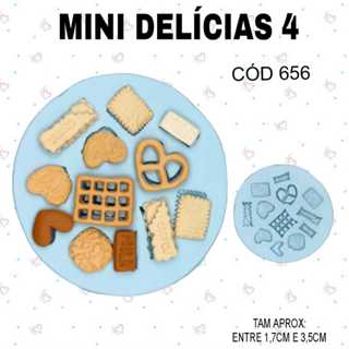 Molde de silicone Mini Delícias 4--CÓD 656 em Oferta na Shopee