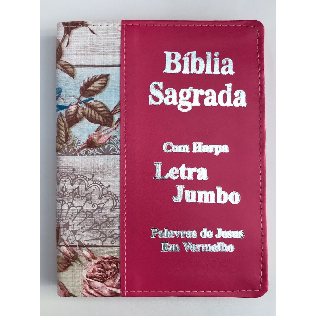 Bíblia Sagrada Letra Jumbo Capa Luxo Com Harpa Revista e Corrigida Capa Romantic Lilás em Oferta na Shopee