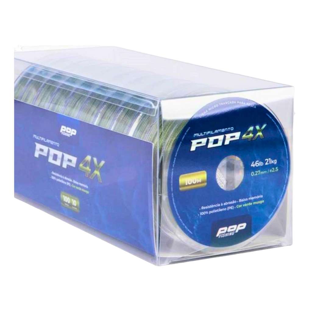 10 Und Linha Pesca Multf 4x Pop Fishing Todas Bitolas Promo em Oferta na Shopee
