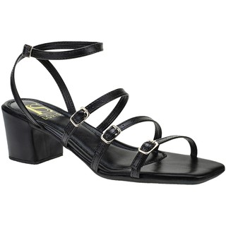 Sandália Feminina com Fivelas Ajustavel Salto Bloco 030-200 em Oferta na Shopee