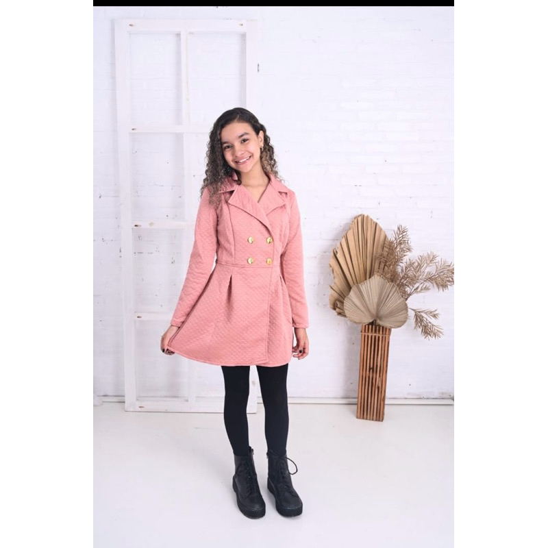 casaco sobretudo infantojuvenil em Oferta na Shopee