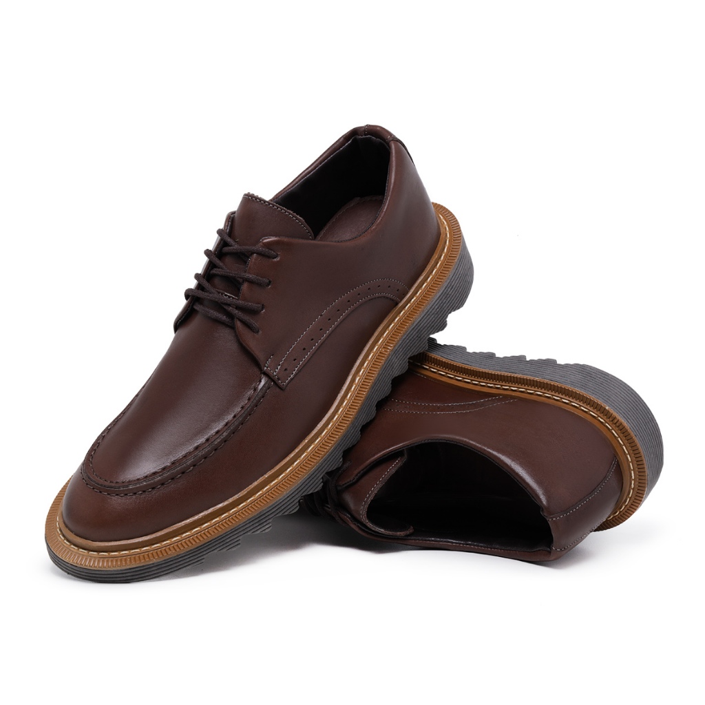 Sapato Oxford Social Casual Estiloso Tratorado em Couro Legítimo Calçado Masculino