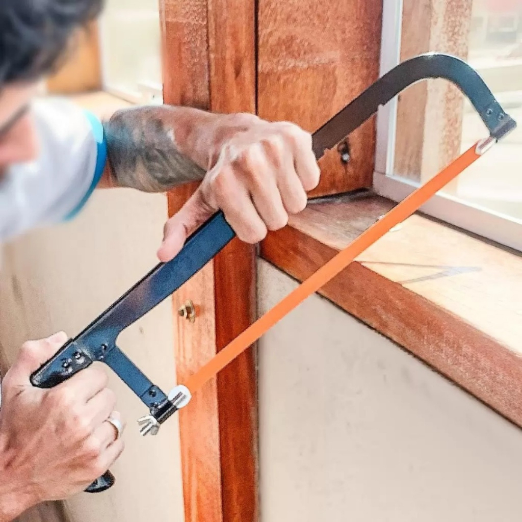 Arco De Serra 12' Com Serra Ajustável Cores Sortidas - Arco Serra Profissional Aço Carbono Serrinha Regulável - Arco de Serra Articulado 12 polegadas