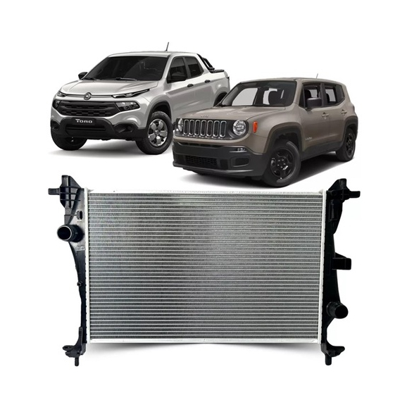 Radiador Eurus Fiat Toro Jeep Renegade 2.0 2016 2017 2018 2019