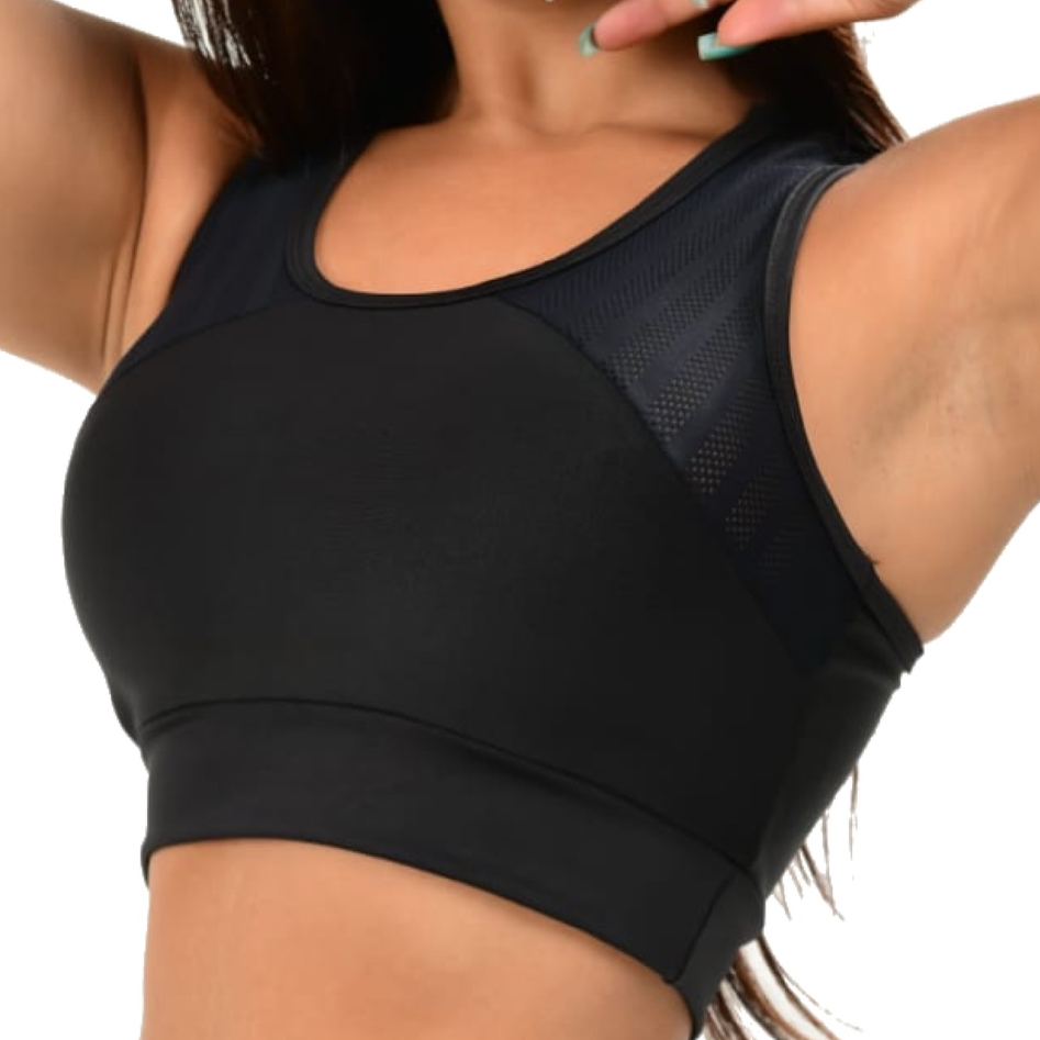 Top Fitness Duplo Alça Fina Suplex Compressão Premium em Oferta na Shopee