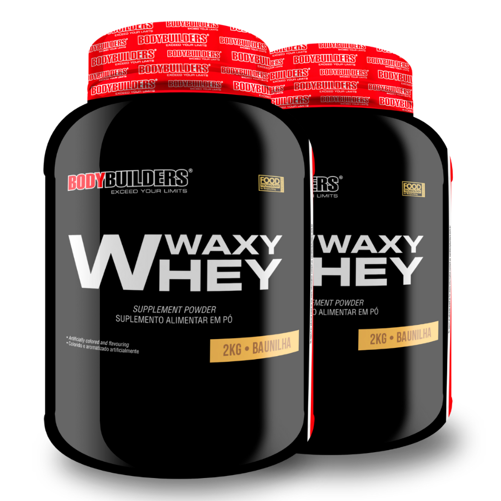 Kit 2x Whey Protein Waxy Whey Pote 2kg - Suplemento Para Ganho de Massa Muscular - Bodybuilders - Health