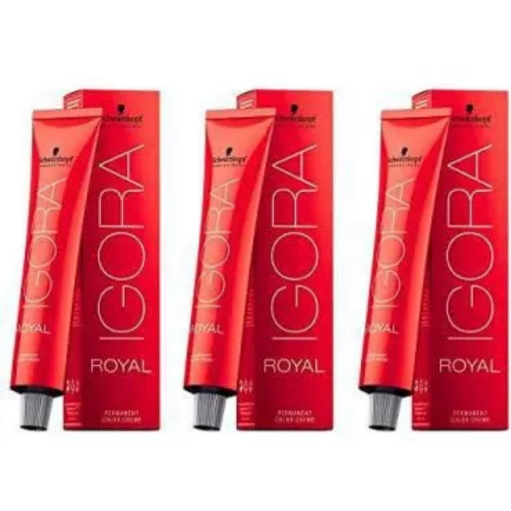 KIT COM 3(TRÊS) unidades 7.77 IGORA Royal 60g - Schwarzkopf