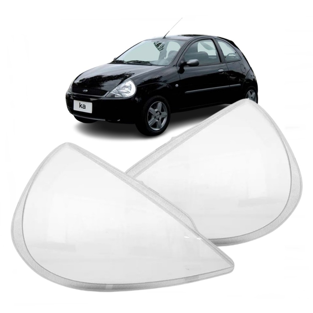 Lente Farol Acrílico Ford Ka 1997 / 2007 Pisca Cristal Par