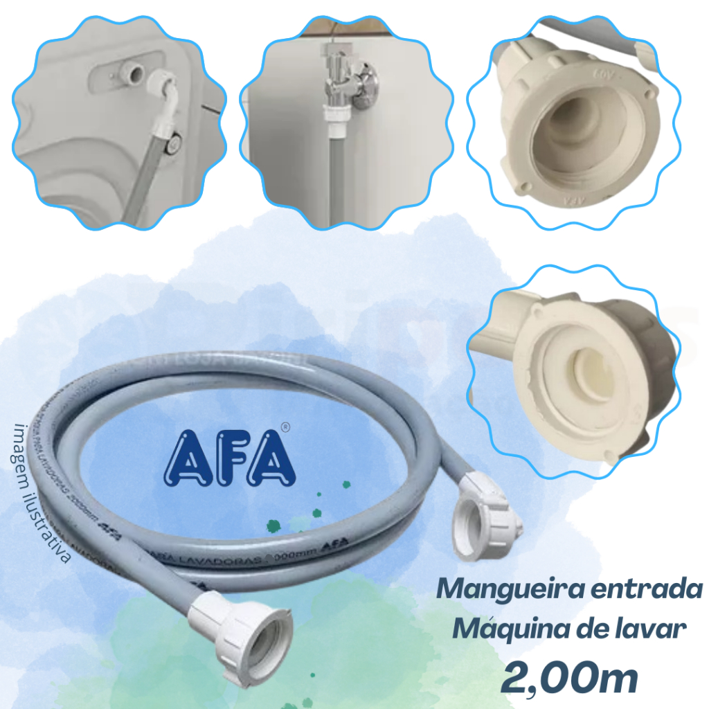 Mangueira Universal de Entrada para Máquina de lavar 2,00m AFA