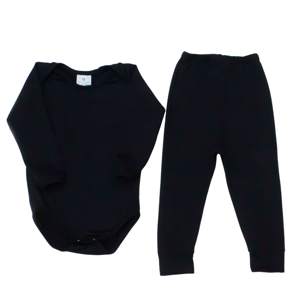 Calça e Body de Bebê Segunda Pele Termico Ideal Para Inverno Conjunto de Frio Peluciado Quentinho Neutro