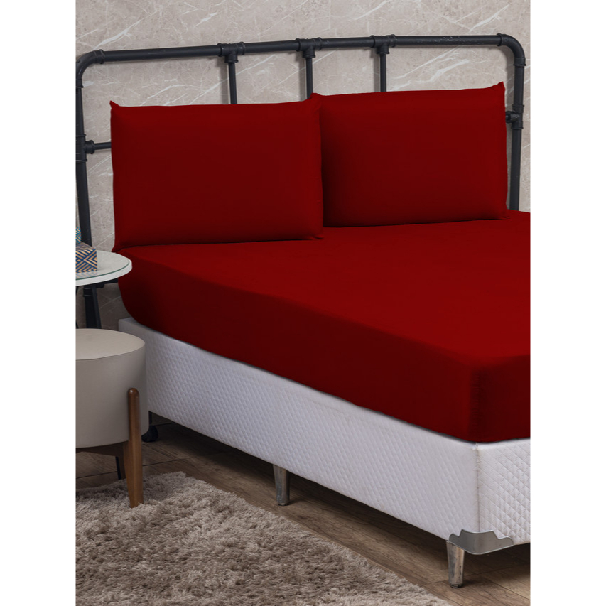 Lençol Com Elastico Avulso 200 Fios Micropercal Poliéster Liso Toque Macio com Elástico Diversos Tamanho Solteiro Casal Queen King Size