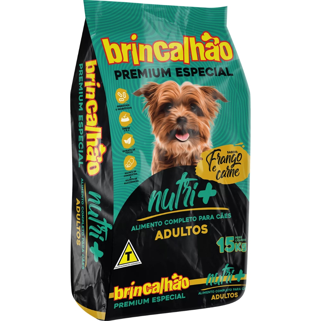 Ração Premium Especial Raças Pequenas Frango e Carne Brincalhão Nutri+ 15kg