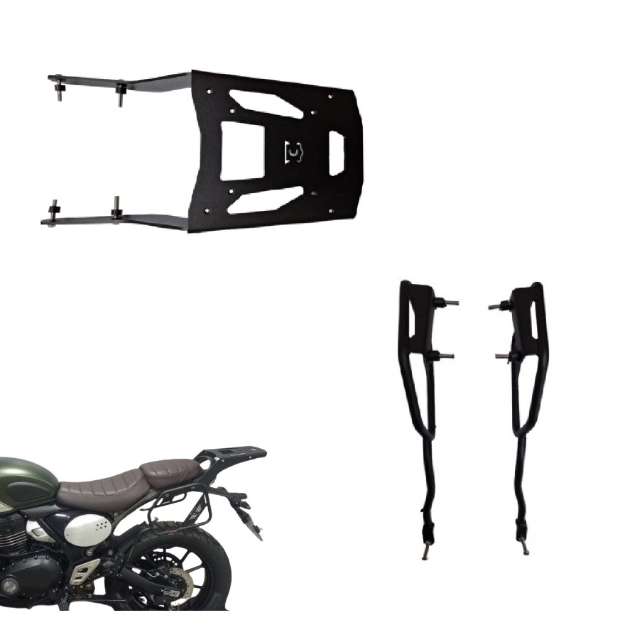 Suporte para Bau + Afastador de Alforge Chapam - Triumph Scrambler 400X Speed 400