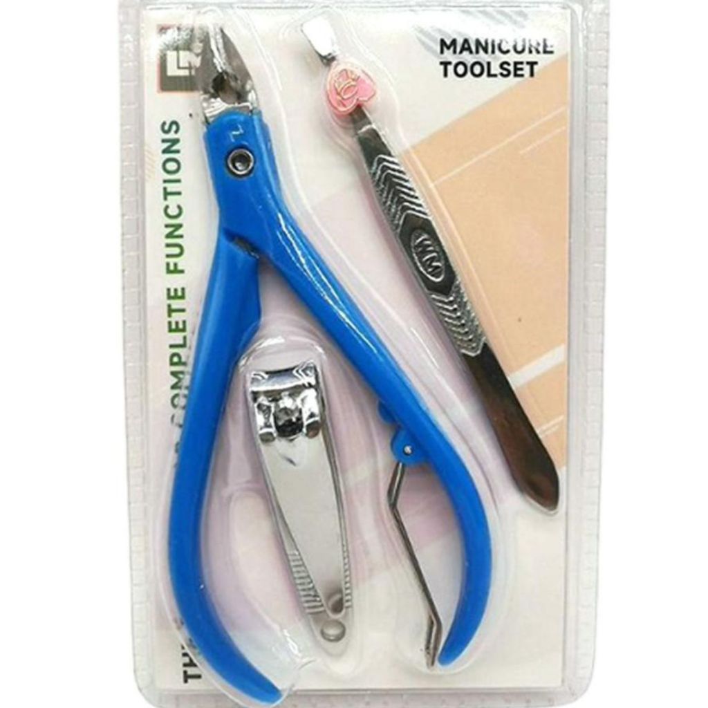 Kit 3 Peças Alicate cutícula Cortador de unha e Pinça sobrancelha Auto cuidado manicure mão muito barato trim