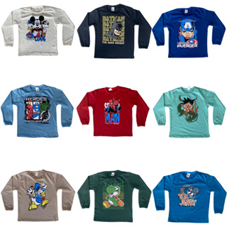 Kit 5 Camisetas Manga Longa Infantil Roupa Menino Frio 2 a 8 Anos em Oferta na Shopee
