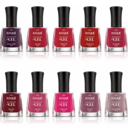 Esmalte Risqué Diamond Gel- Cores Diversas- Manicure