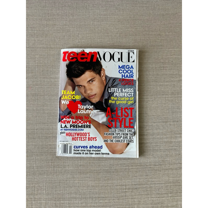 Revista Importada Teen Vogue Taylor Lautner Outubro 2009