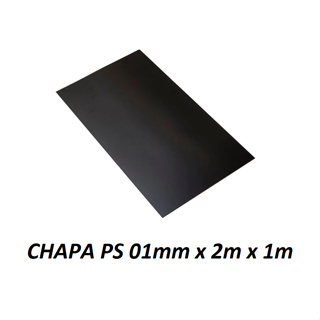 Chapa Placa Ps Poliestireno Colorido PRETO Acrílico 1mm X 1m X 2m  / Fotografia / Decoração / Comunicação Visual em Oferta na Shopee