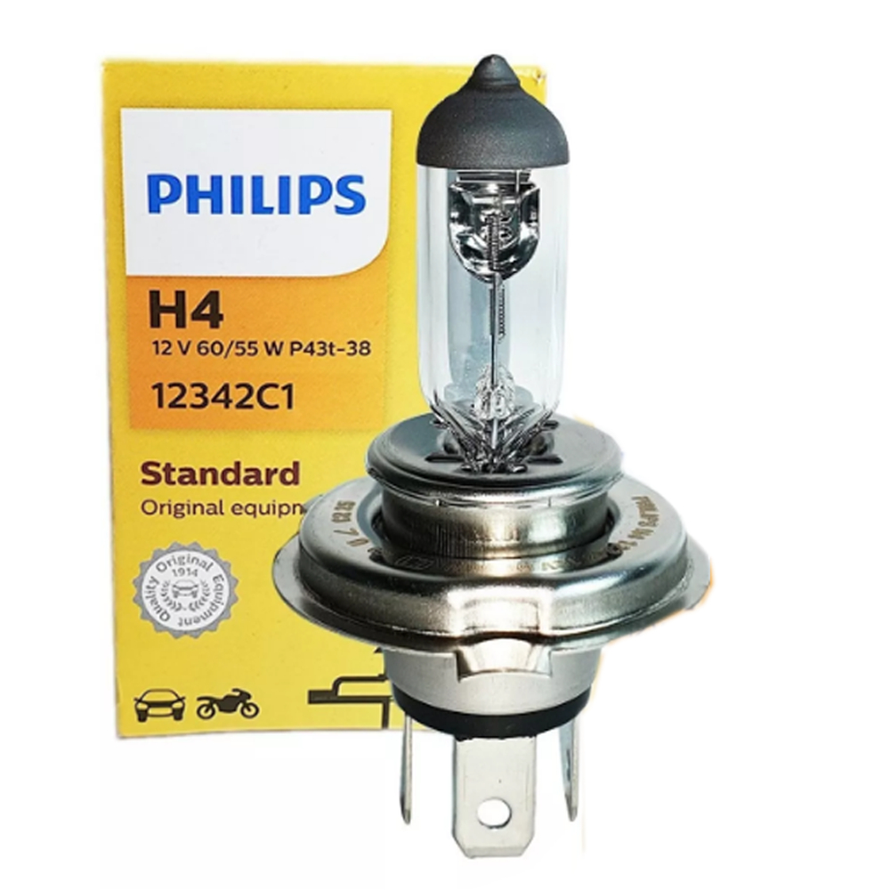 Lampada H4 Halogena Amarela 60 55 W 12v Marca Philips VALOR DA UNIDADE