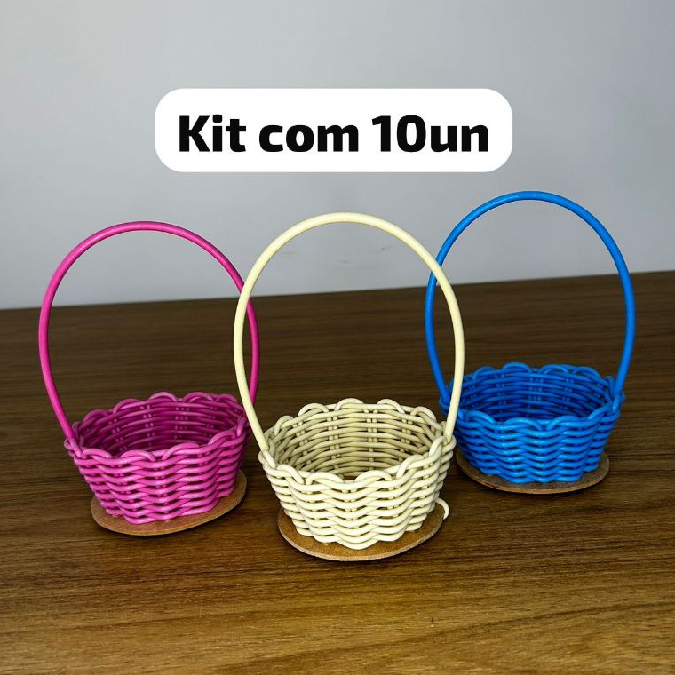 Cesta Para Presente Artesanal Lembrancinha Kit Com 10 em Oferta na Shopee