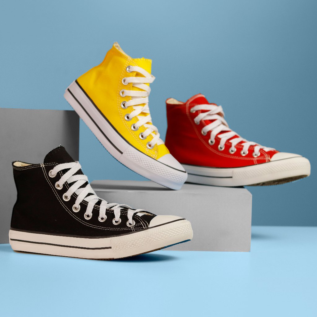 Tênis Cano Alto Casual Unissex Feminino Masculino Confortável Solado Vulcanizado