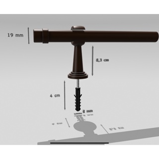 varão de cortina 3,5 mt 19mm; fino para cortinas leves ferro em Oferta na Shopee