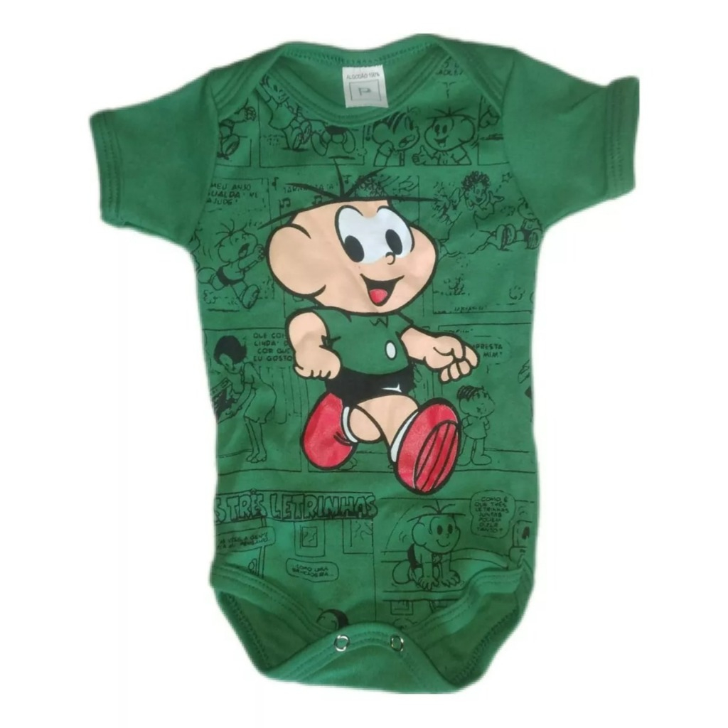 Body Infantil Cebolinha 0 A 12 Meses Turma Da Mônica!!
