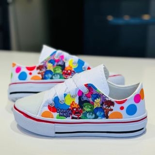 Tênis Infantil Feminino Masculino Confortável Desenho Divertidamente
