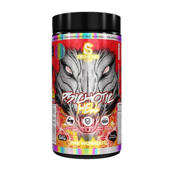 Pré Treino Psichotic Hell Frutas Verelhas 300g Demons Lab