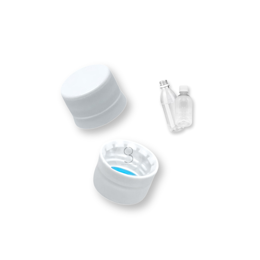 Tampinha Para Garrafa PET Com Lacre Branco 28mm 50un