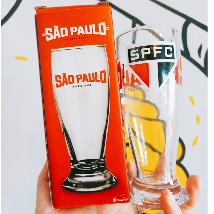 COPO MUNICH SÃO PAULO TIME DE FUTEBOL OFICIAL 200ML VIDRO BEBIDA