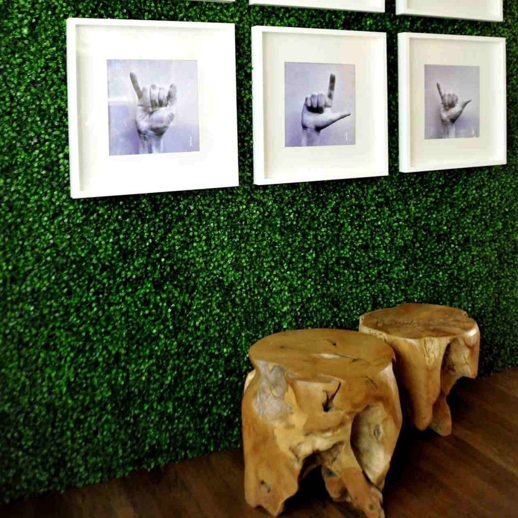 Tapete / Placa De Grama Buchinho Artificial 25x25 Buxinho Bem Cheio Jardim Vertical Muro Ingles