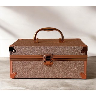 Maleta para Maquiagem e Manicure Profissional Média Acabamento em Glitter em Oferta na Shopee