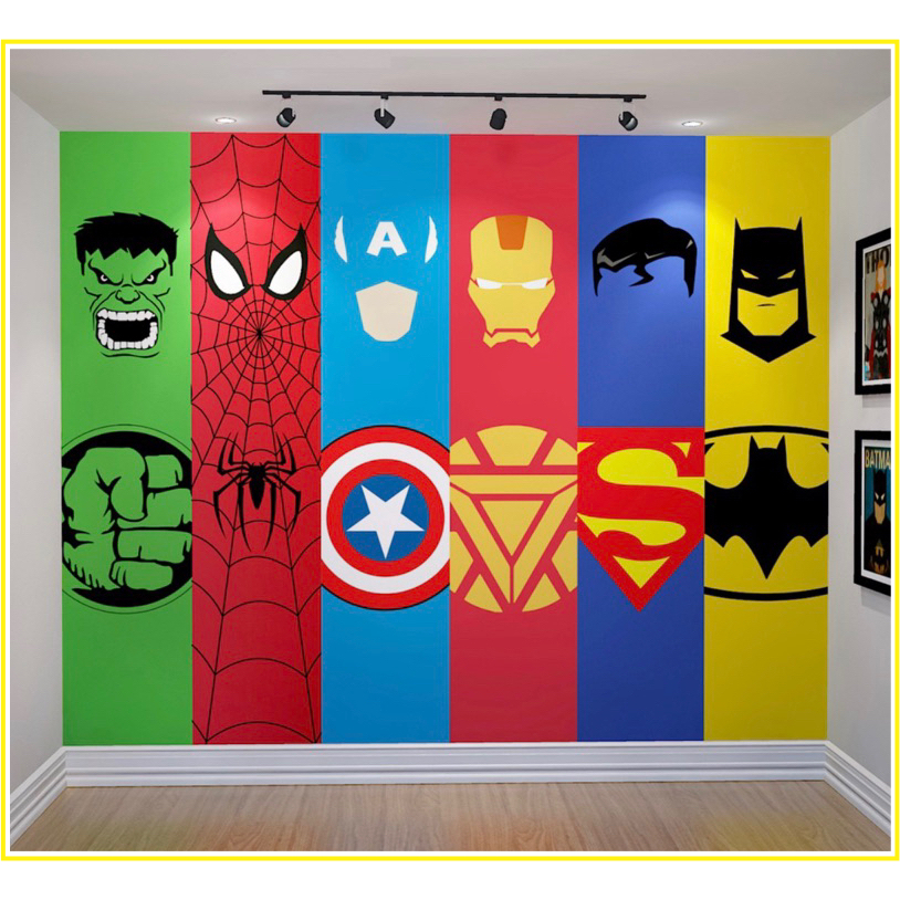 Adesivos de Parede Tema Super Heróis Star Color Quarto Infantil de Meninos