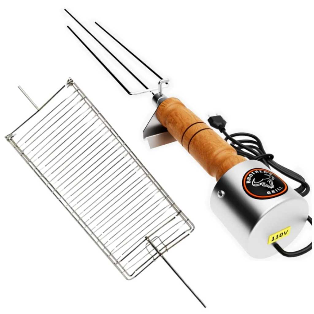 Espeto Elétrico Giratório BROTHER´S GRILL Linha Clássico   + Grelha Giratória