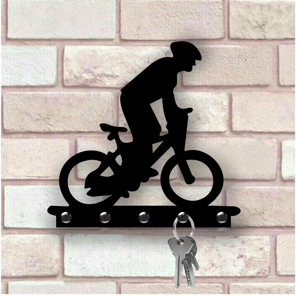 Porta Chaves de Parede Ciclista Bike Bicicleta Pendurador de Chaves Enfeite de Parede