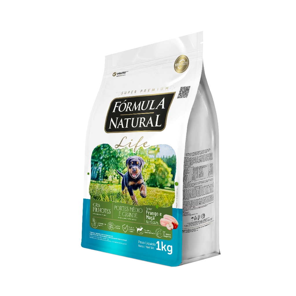Adimax Ração Fórmula Natural Life para Cães Filhotes Porte Médio e Grande – Ração Premium para Pets 15 KG