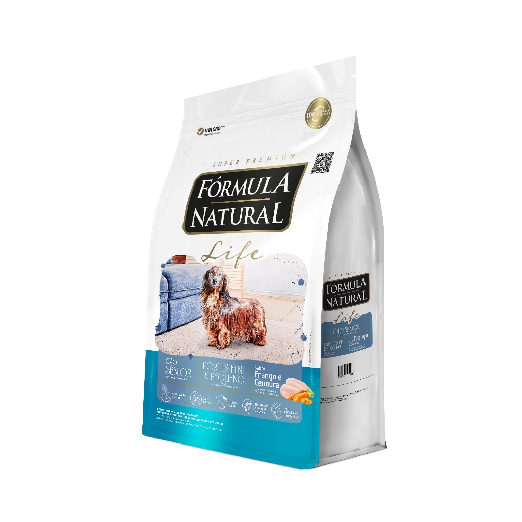 Ração Fórmula Natural Life Cães Sênior Porte Mini e Pequeno 15kg Adimax