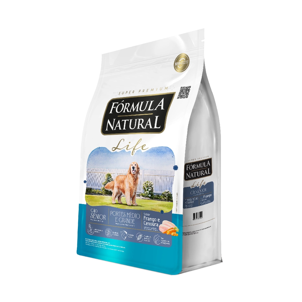 Ração Fórmula Natural Life Cães Sênior Médio Grande 15kg Adimax - Pets