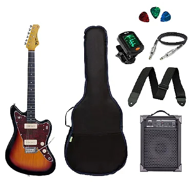Kit Guitarra Tagima Tw61 Woodstock Sunburst Amplificador