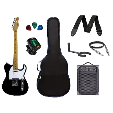KIT Guitarra Tagima Woodstock Telecaster Tw55 Preta + Amp